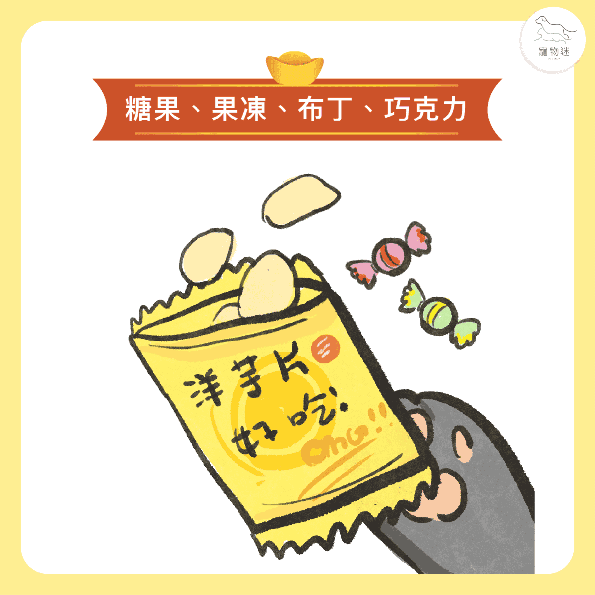 毛孩子過年不能吃的六大類年節食品！