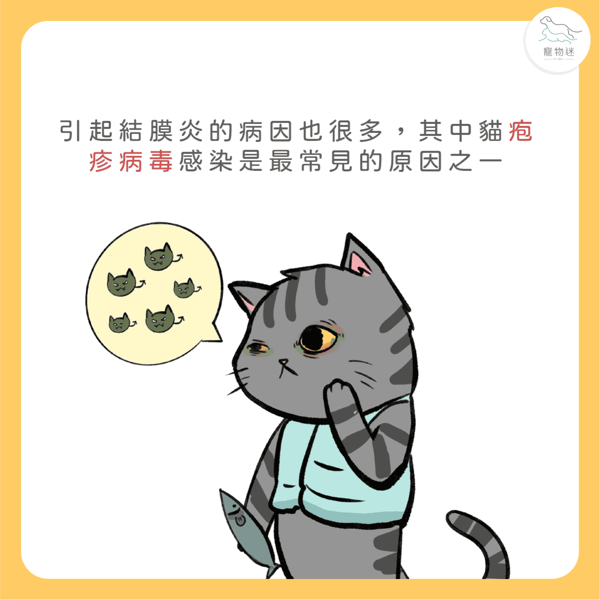 喵喵不是愛哭，卻滿臉鼻涕和眼淚… 貓疱疹病毒感染